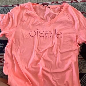 Oiselle pink short sleeve